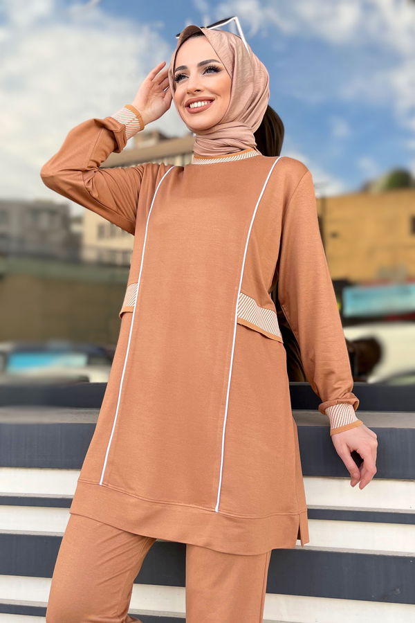 Tunik+Pantolon Vizon - 22063 VİZON