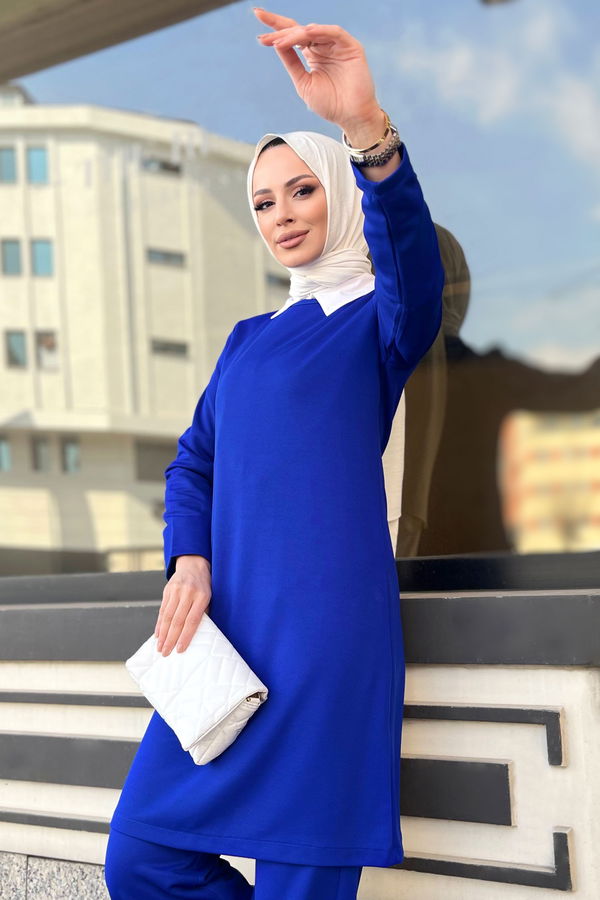Tunik Pantolon Mavi - 11356