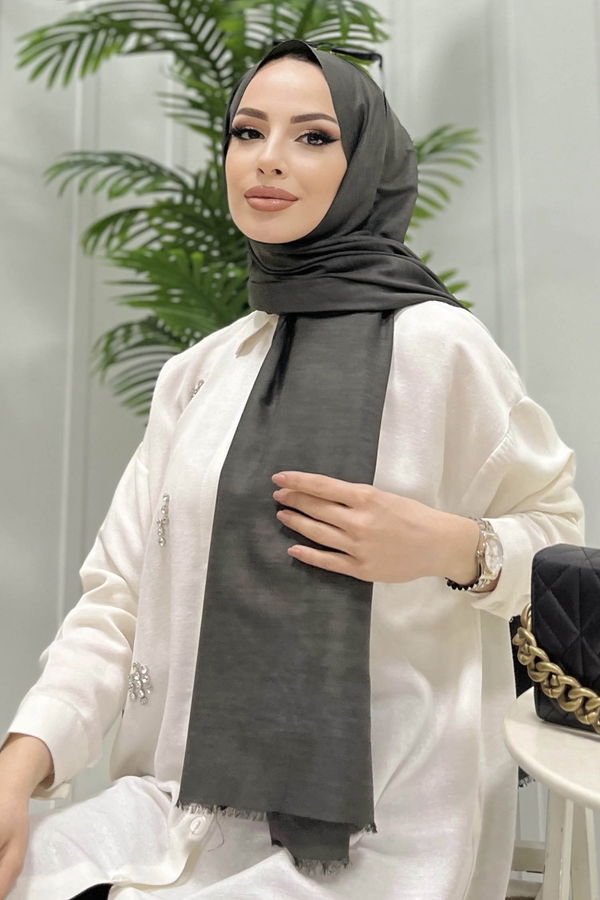 Pamuklu Şal Antrasit - 21608
