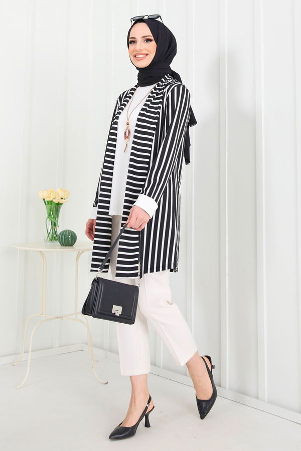 Tunik+Hırka Siyah - 22288