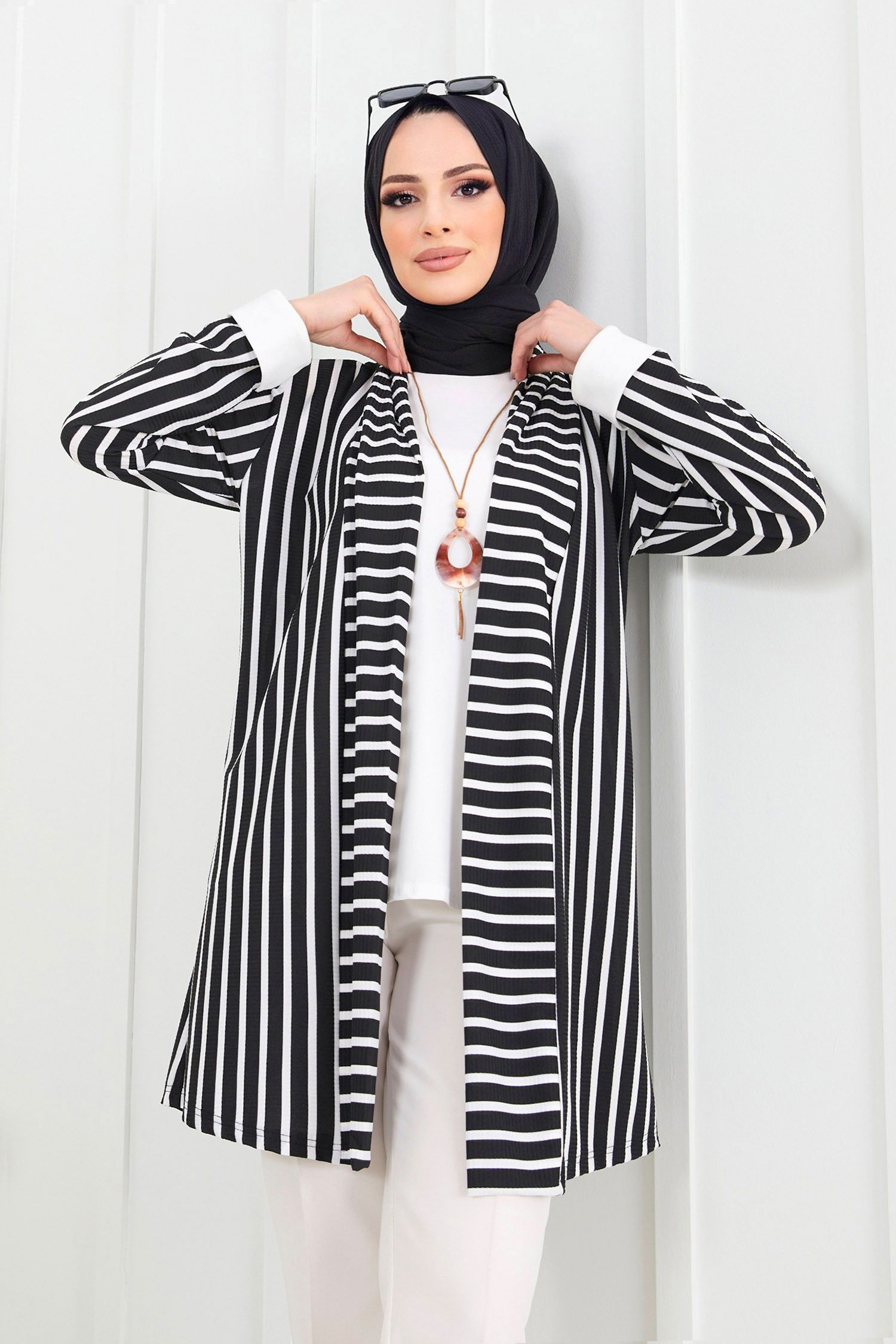 Tunik+Hırka Siyah - 22288