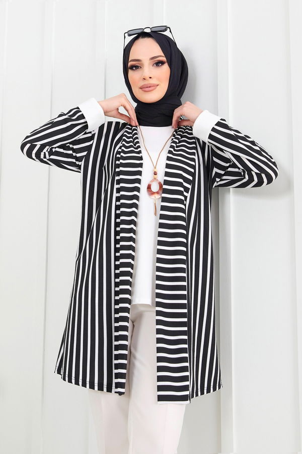Tunik+Hırka Siyah - 22288