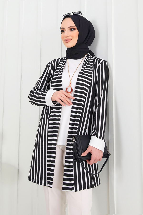 Tunik+Hırka Siyah - 22288