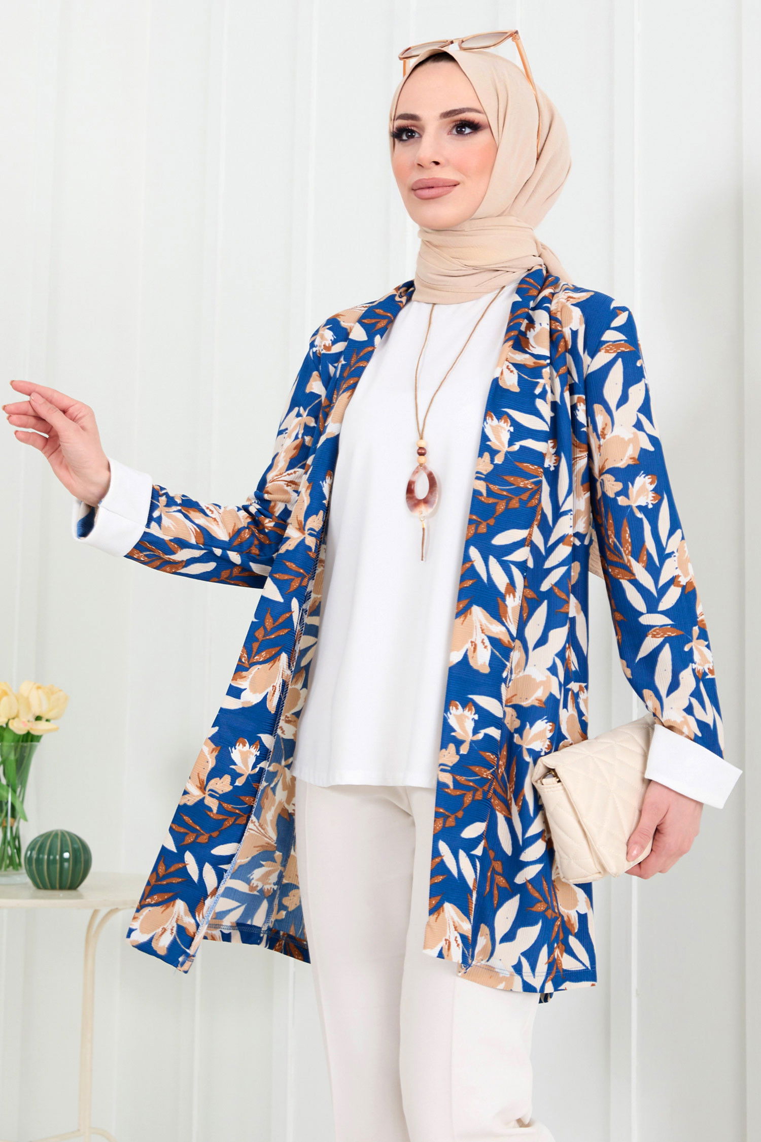 Tunik+Hırka Mavi - 22287