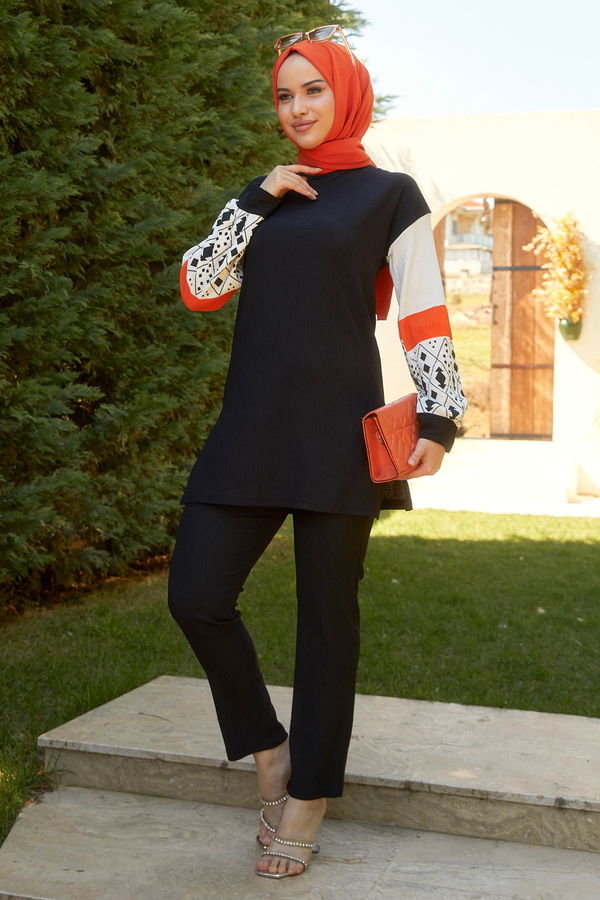 Tunik+Pantolon Siyah - 22267 SİYAH