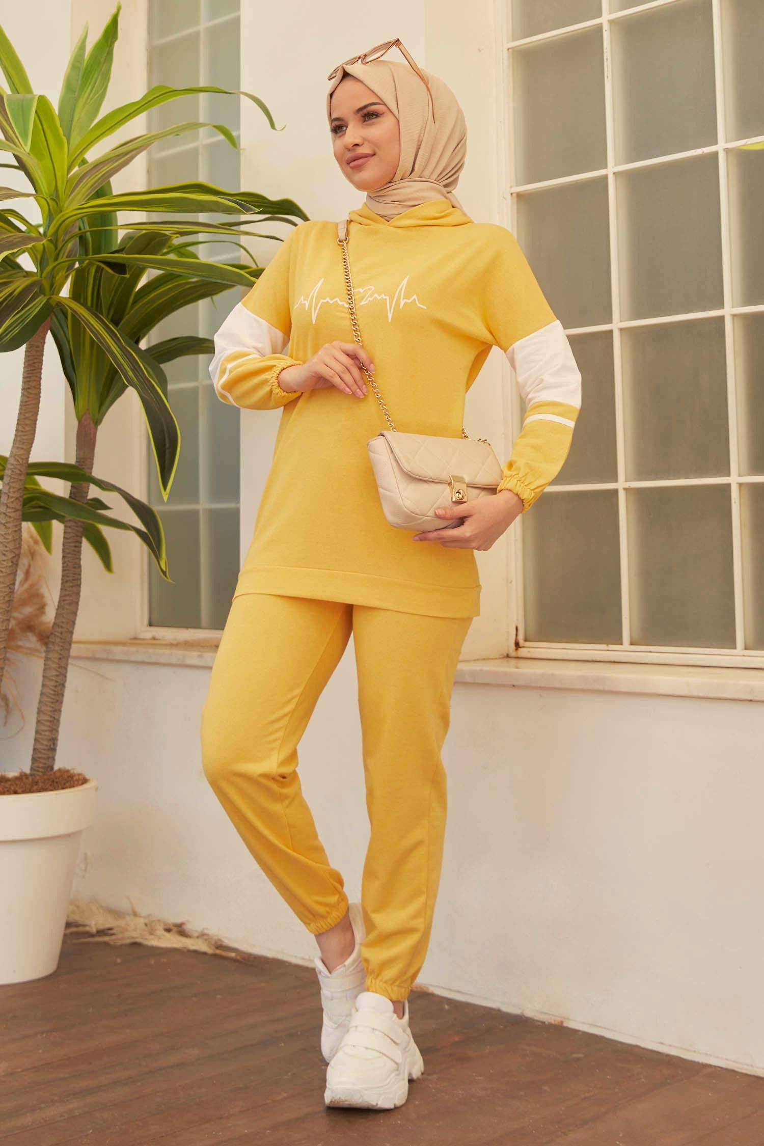 Tunık Pantolon Sarı - 3473