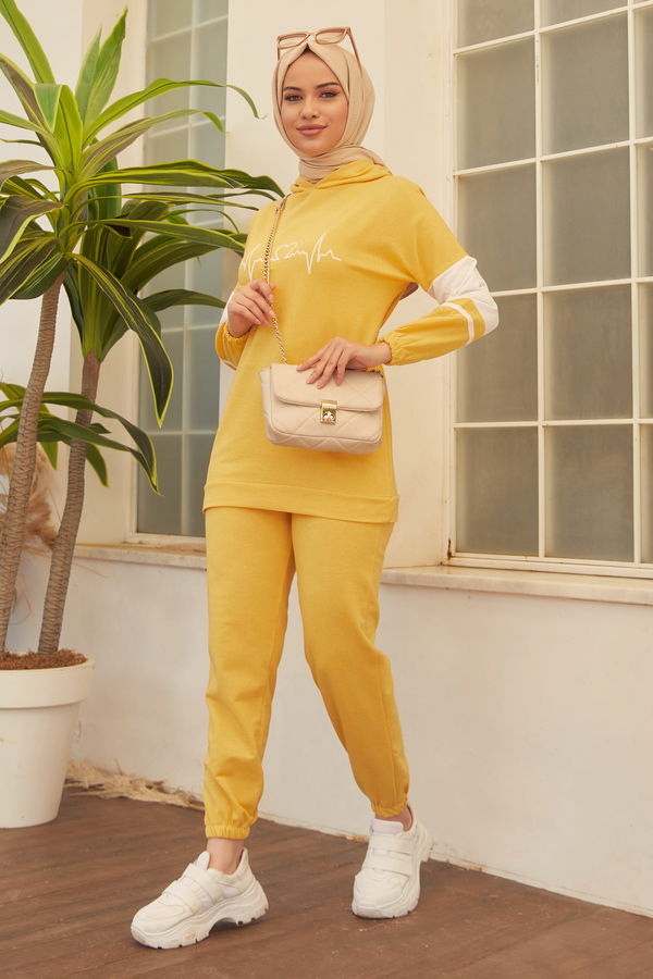 Tunık Pantolon Sarı - 3473