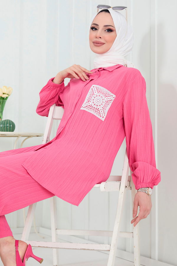 Tunik+Pantolon Fuşya - 22290 FUŞYA