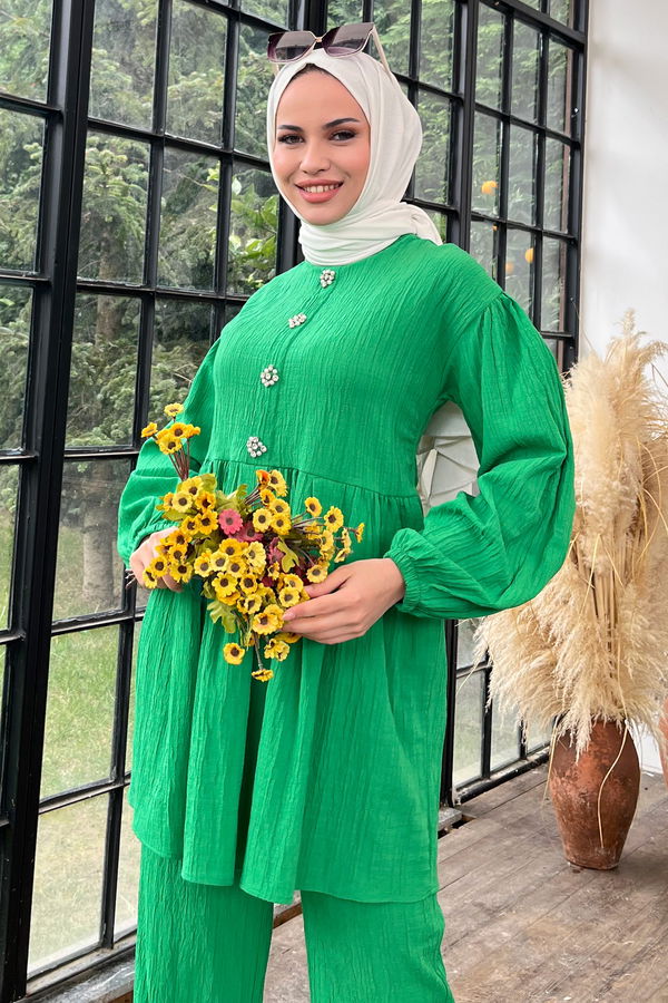 Tunik+Pantolon Yeşil - 22375