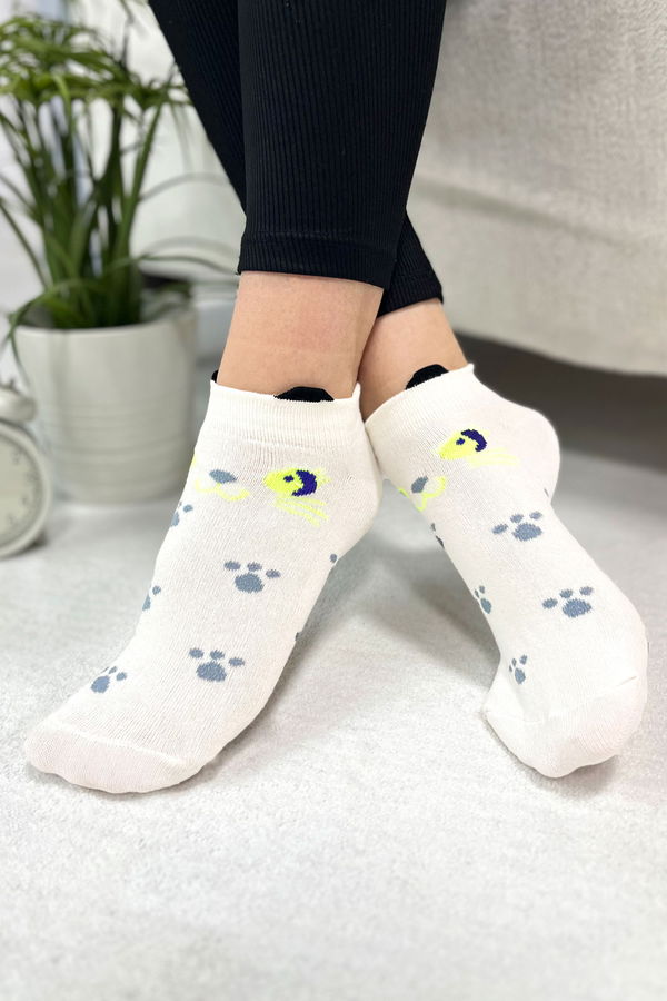 Kadın çok Renkli 3Lü Çorap - 22353