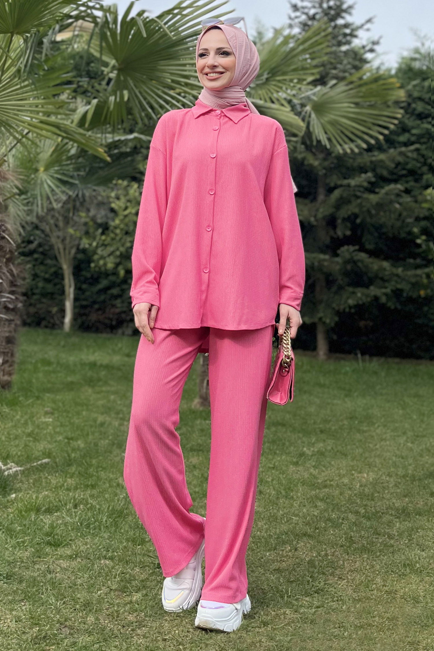 Tunik Pantolon Fuşya - 11437 FUŞYA