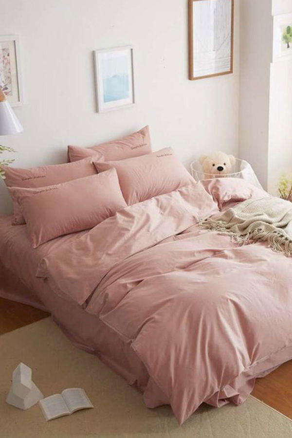 Pembe Tek Kişilik Nevresim Seti  - 21825