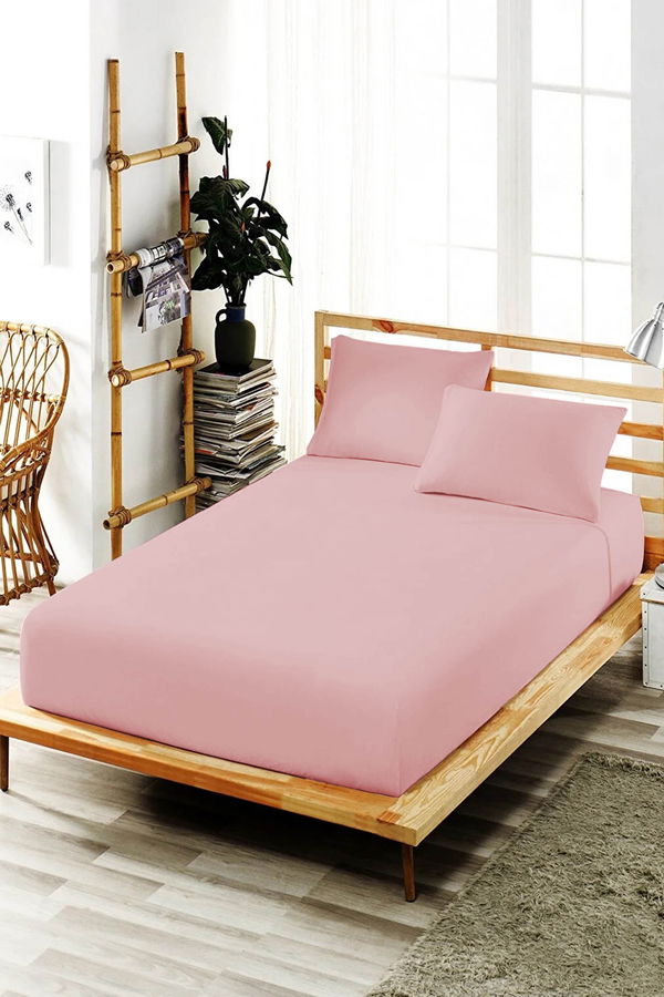 Pembe Çift Kişilik Çarşaf Yastık  - 20913