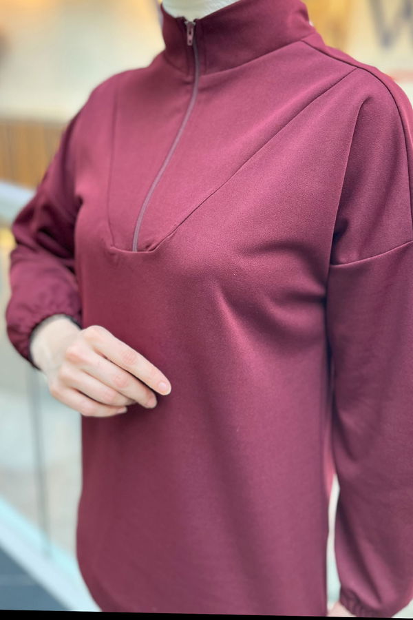 Tunik+Pantolon Bordo - 11406
