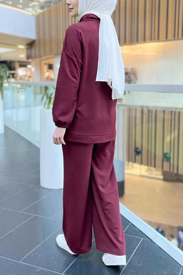 Tunik+Pantolon Bordo - 11406