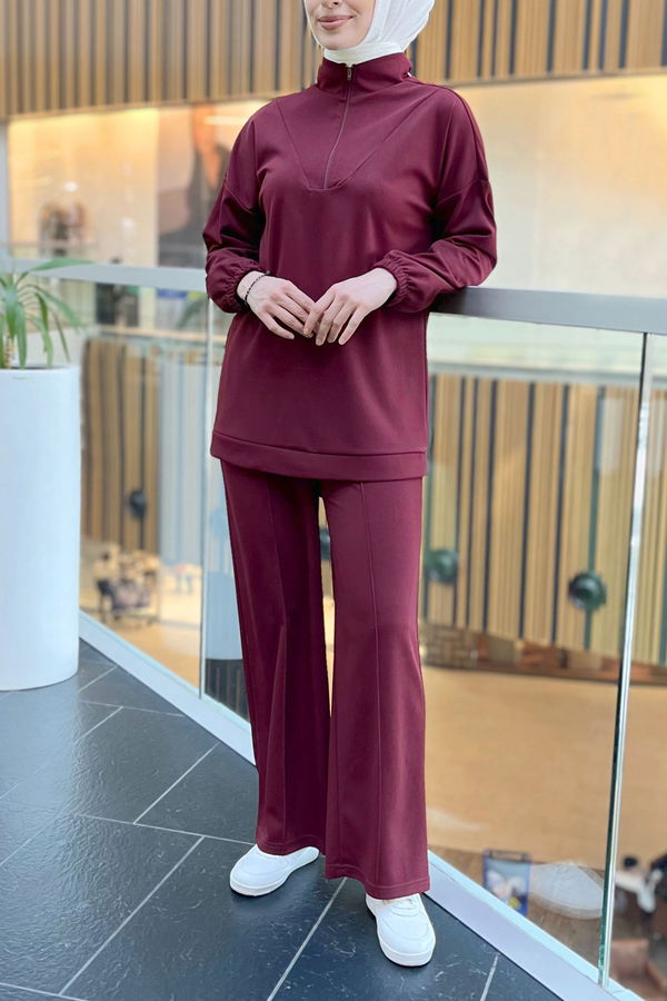 Tunik+Pantolon Bordo - 11406