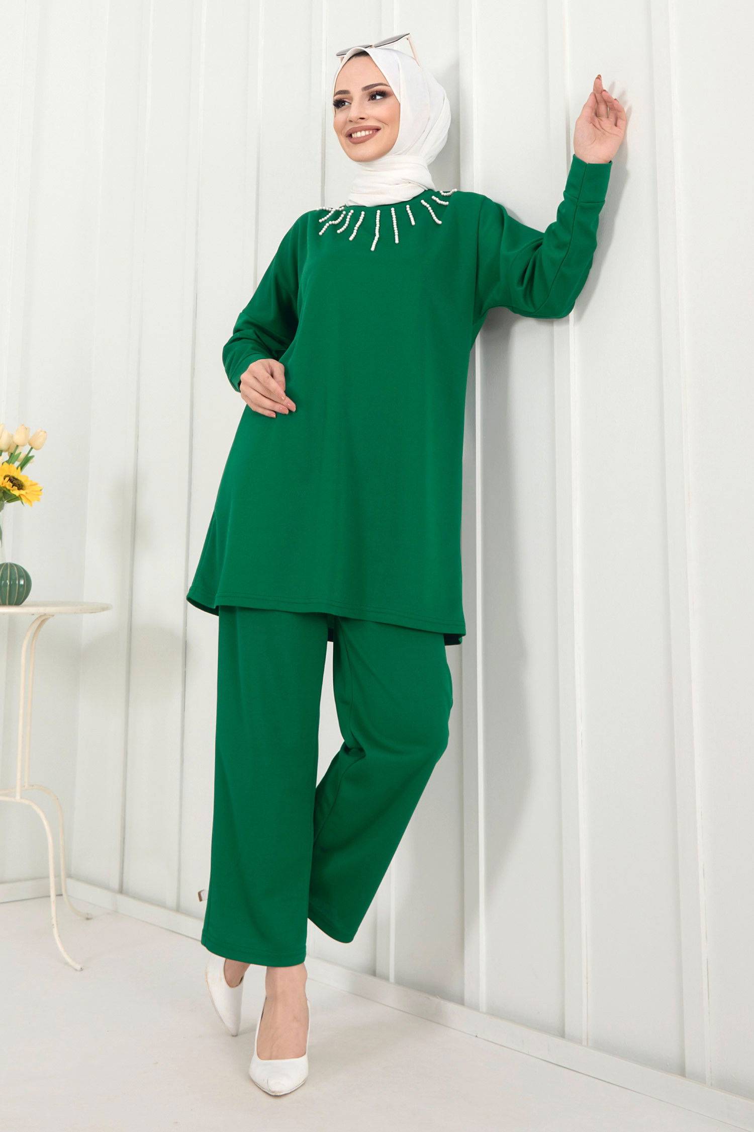 Tunik+Pantolon Yeşil - 22374 YEŞİL