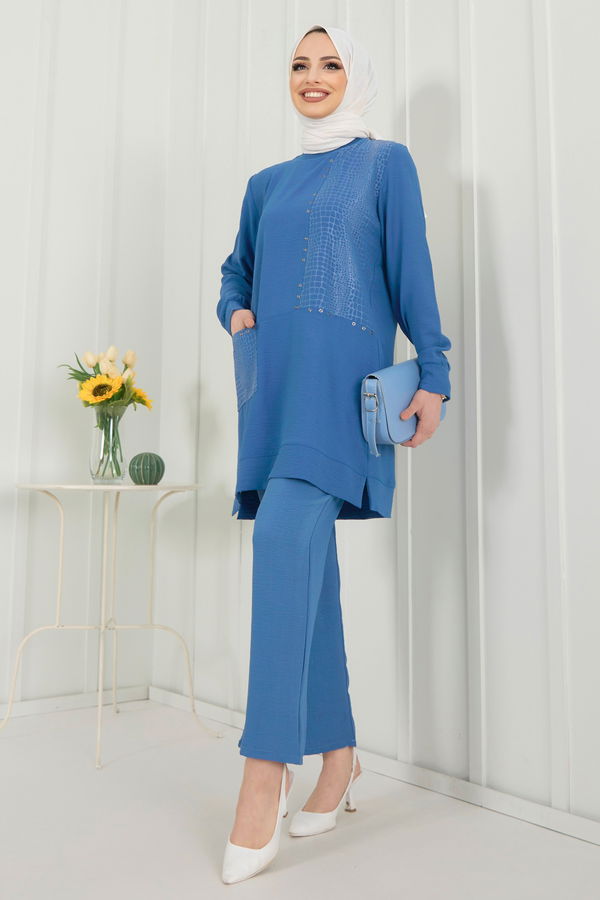 Tunik Pantolon Mavi - 22347