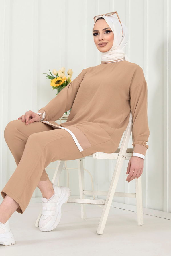 Tunik+Pantolon Bej - 22350