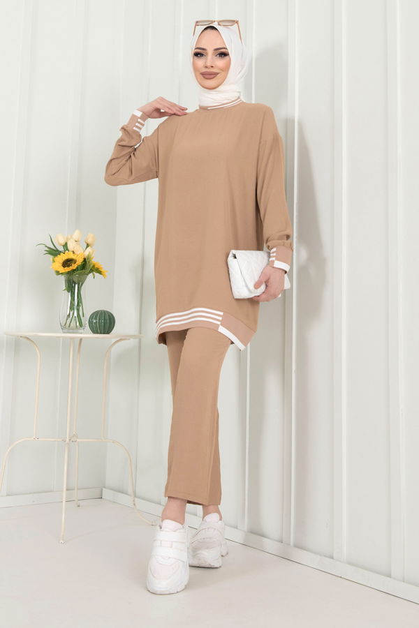 Tunik+Pantolon Bej - 22350