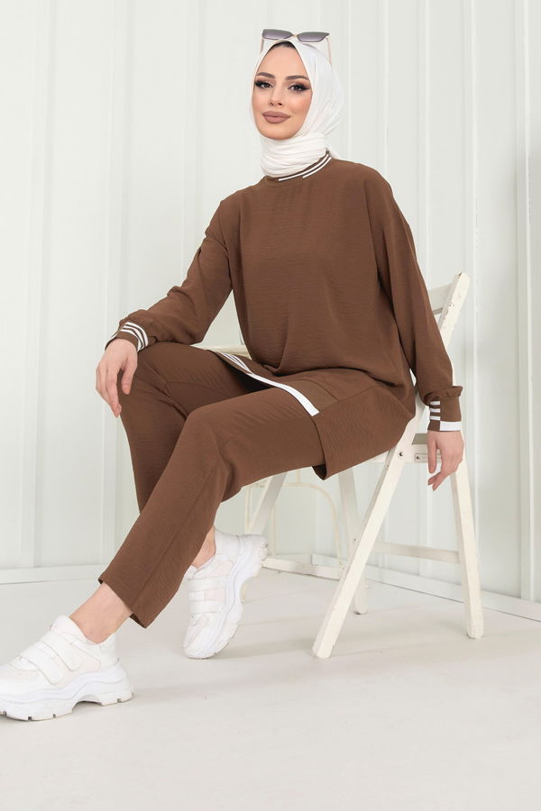Tunik+Pantolon Kahverengi - 22350