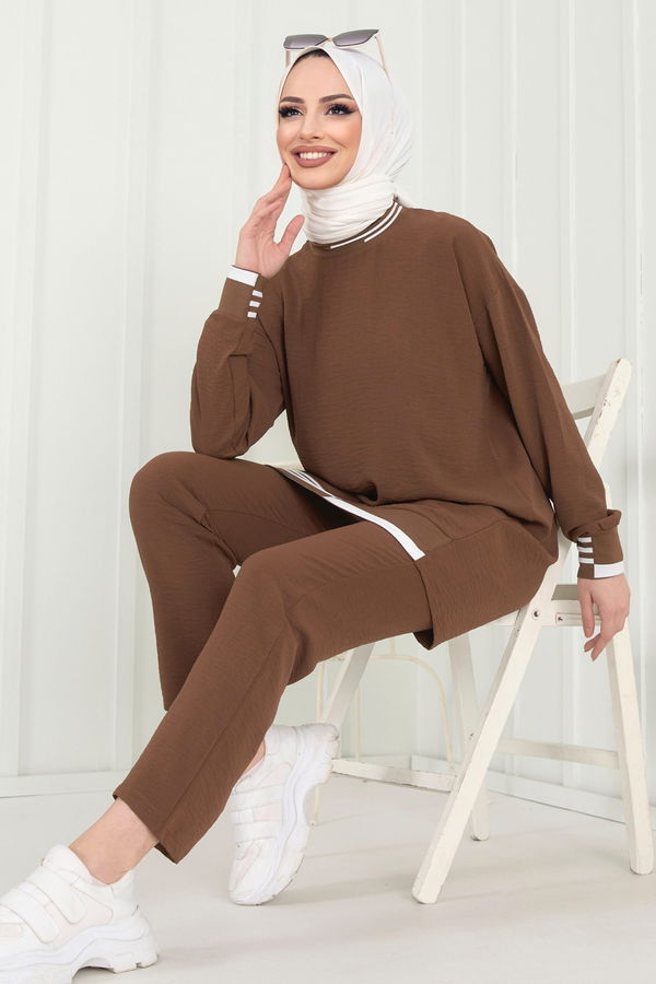 Tunik+Pantolon Kahverengi - 22350