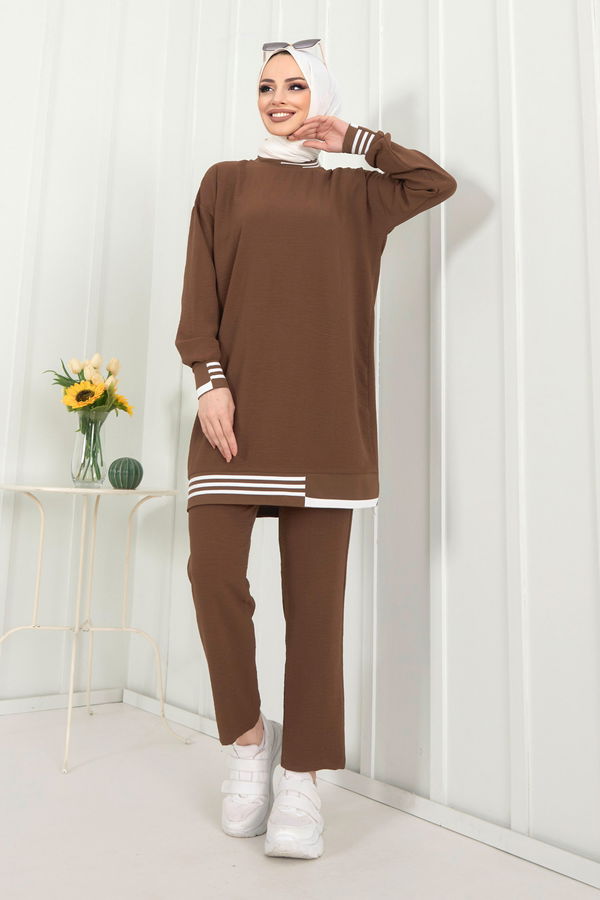 Tunik+Pantolon Kahverengi - 22350