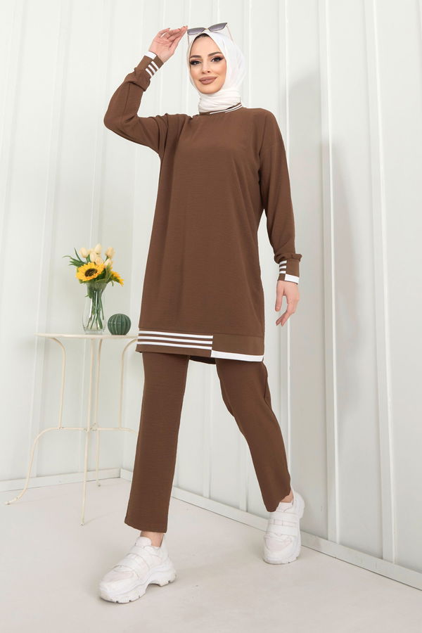 Tunik+Pantolon Kahverengi - 22350
