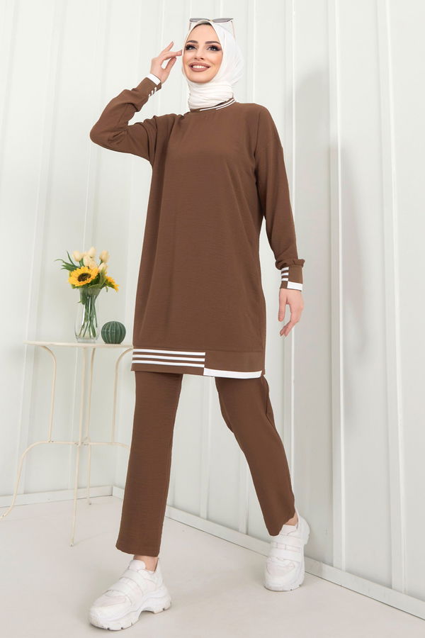 Tunik+Pantolon Kahverengi - 22350