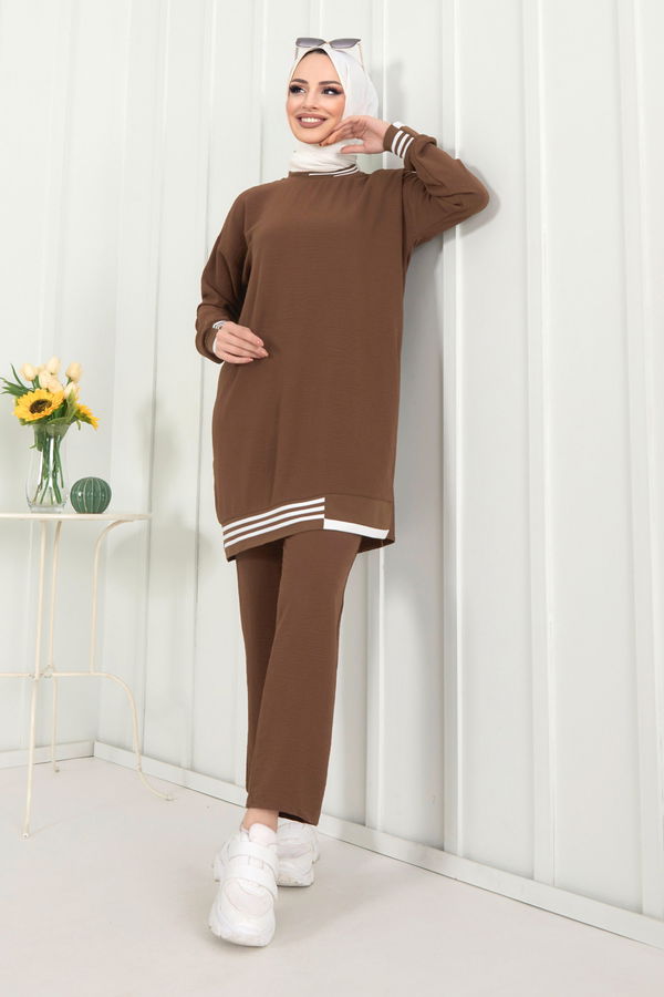 Tunik+Pantolon Kahverengi - 22350