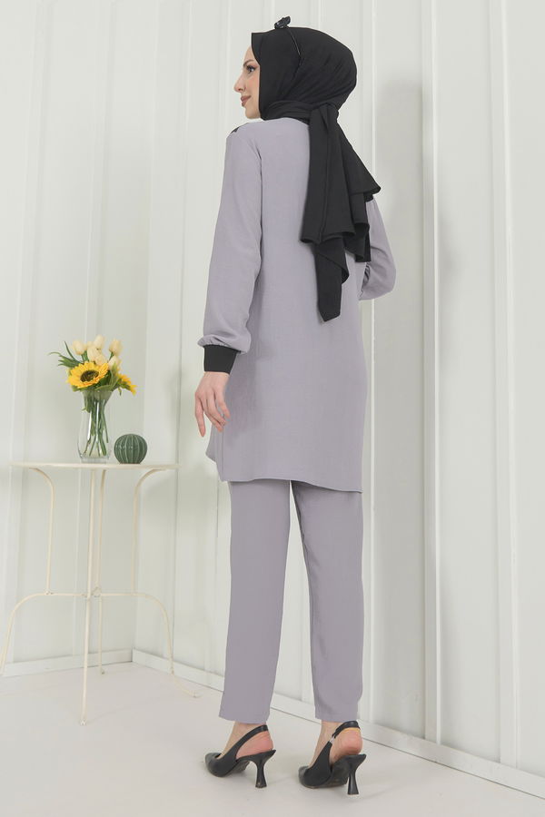 Tunik+Pantolon Gri - 22348