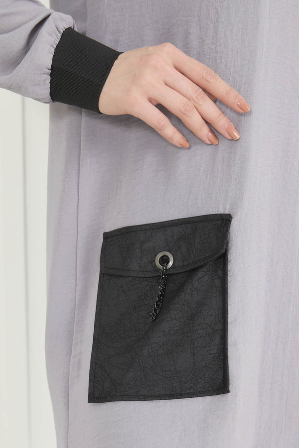 Tunik+Pantolon Gri - 22348