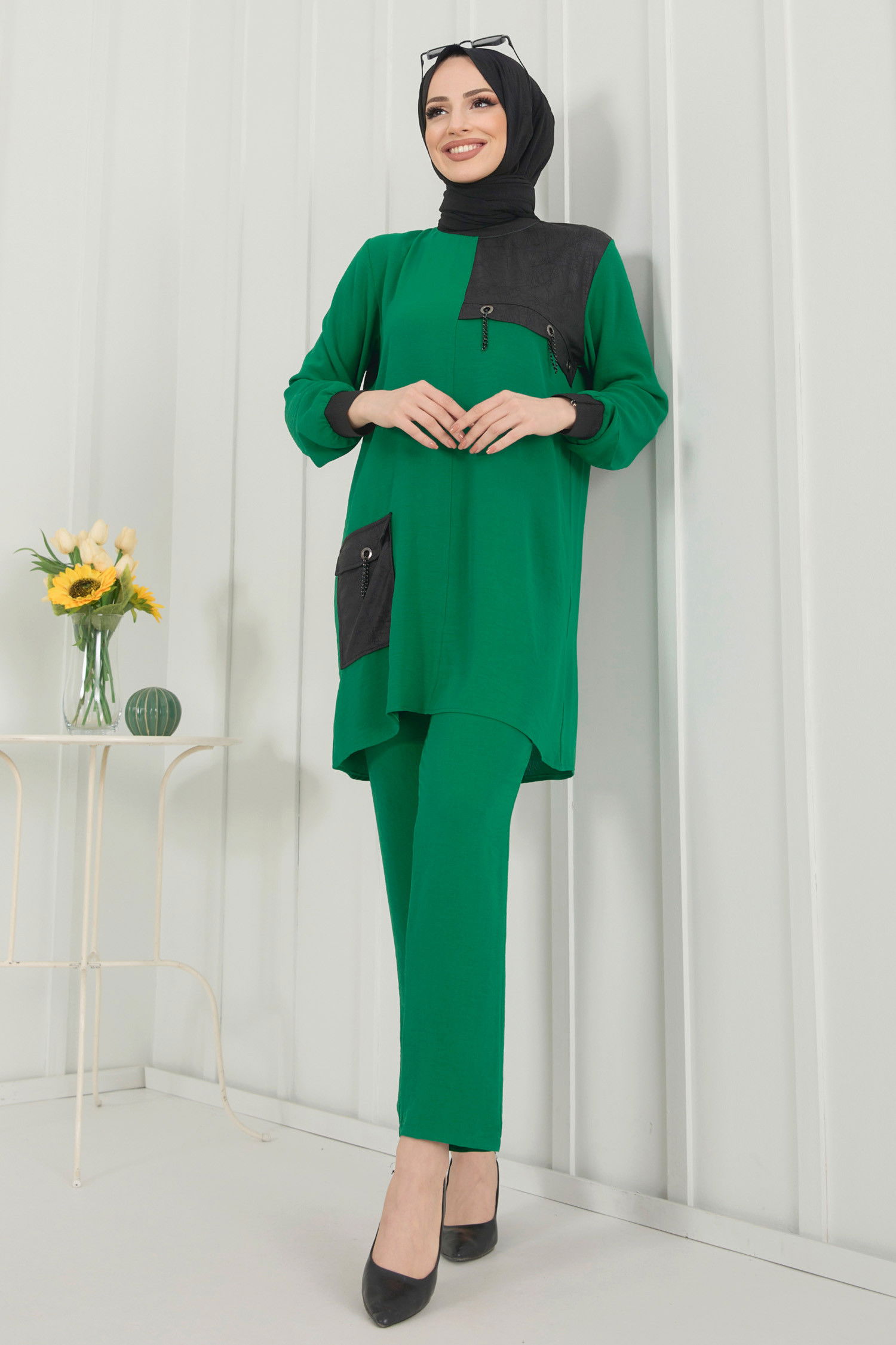 Tunik+Pantolon Yeşil - 22348