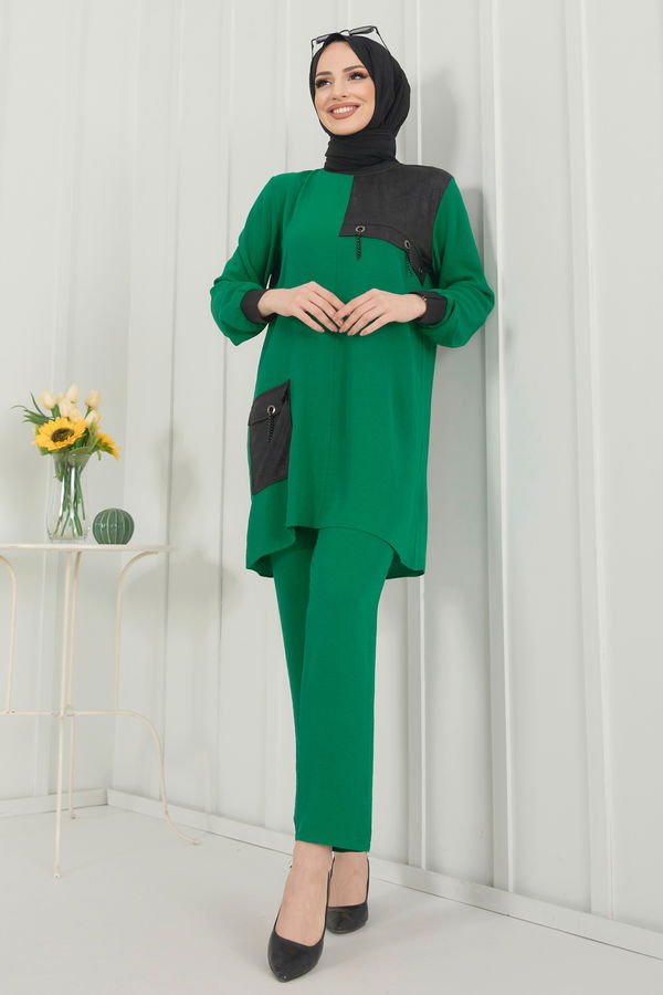 Tunik+Pantolon Yeşil - 22348