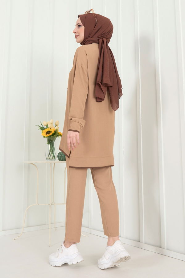 Tunik+Pantolon Vizon - 22351 VİZON