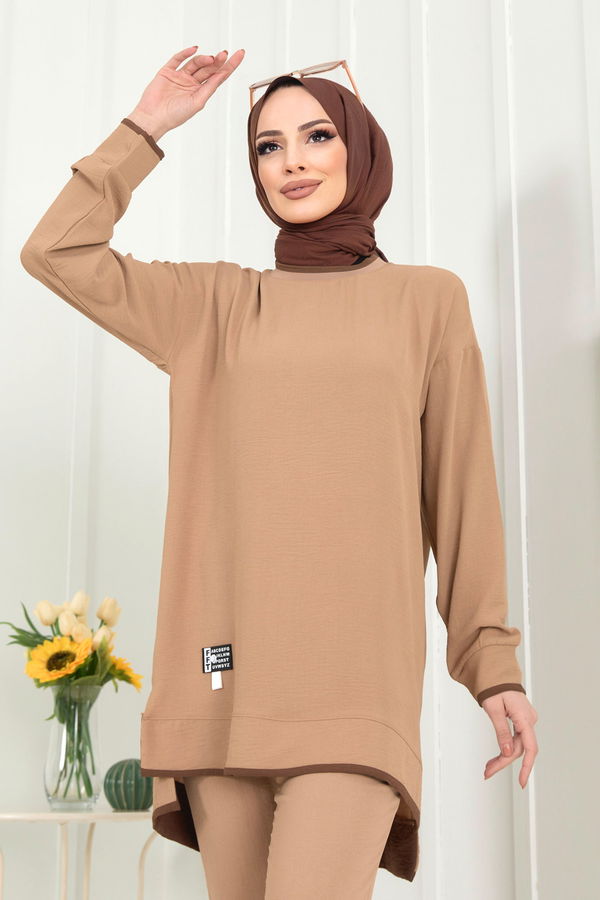 Tunik+Pantolon Vizon - 22351 VİZON