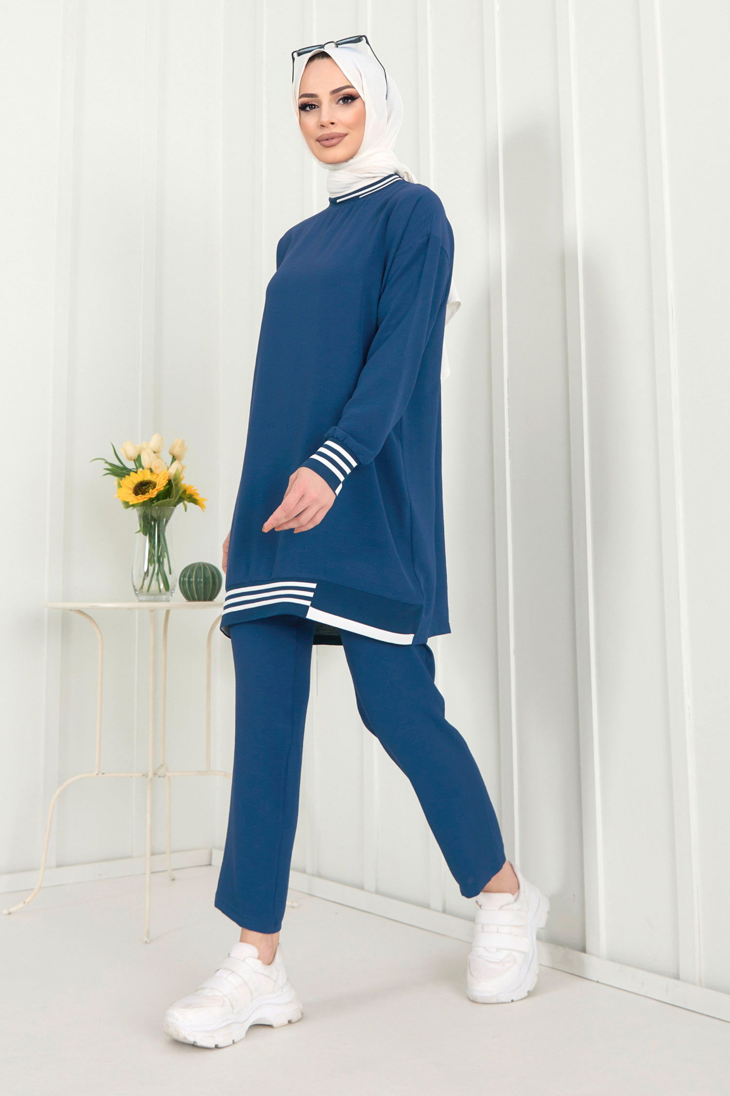 Tunik+Pantolon Mavi - 22350