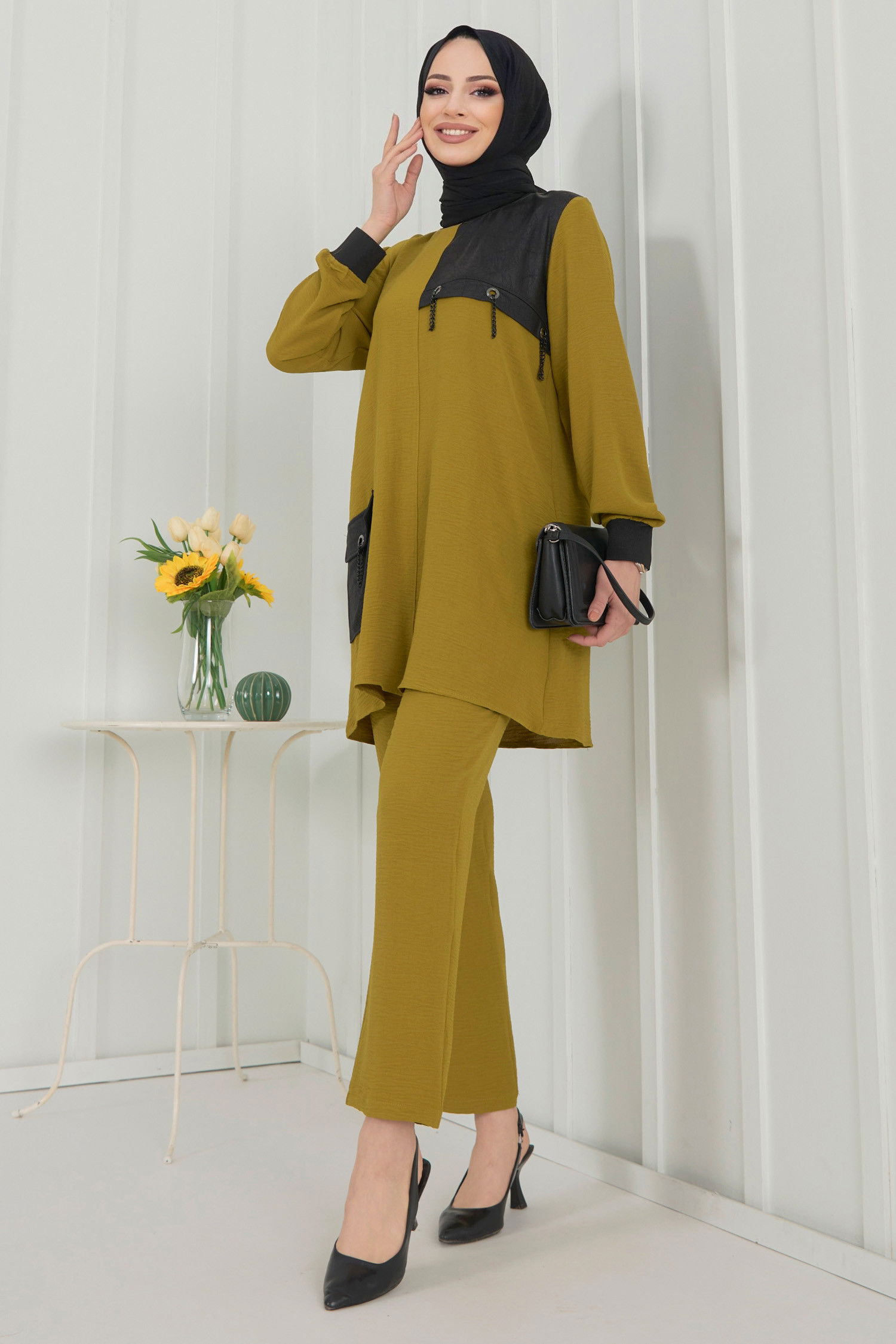 Tunik+Pantolon Yeşil - 22348