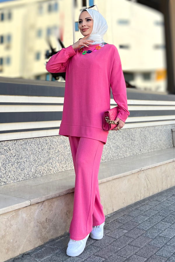 Tunik+Pantolon Fuşya - 11577