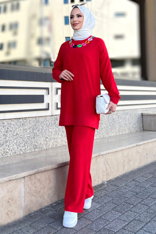 Tunik+Pantolon Kahverengi - 11577