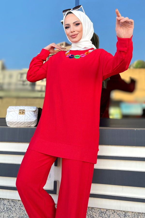 Tunik+Pantolon Kahverengi - 11577