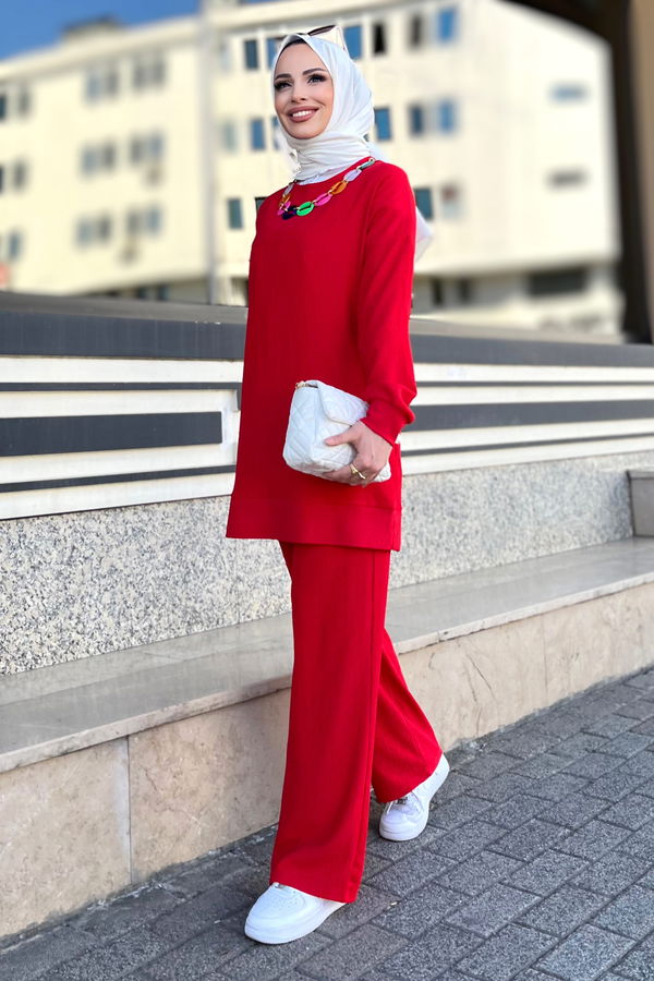 Tunik+Pantolon Kahverengi - 11577