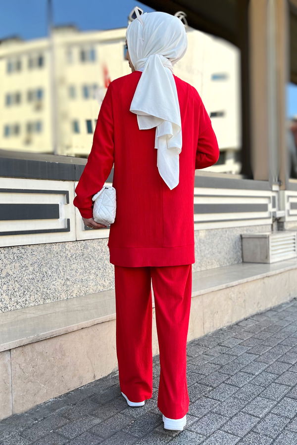 Tunik+Pantolon Kırmızı - 11577