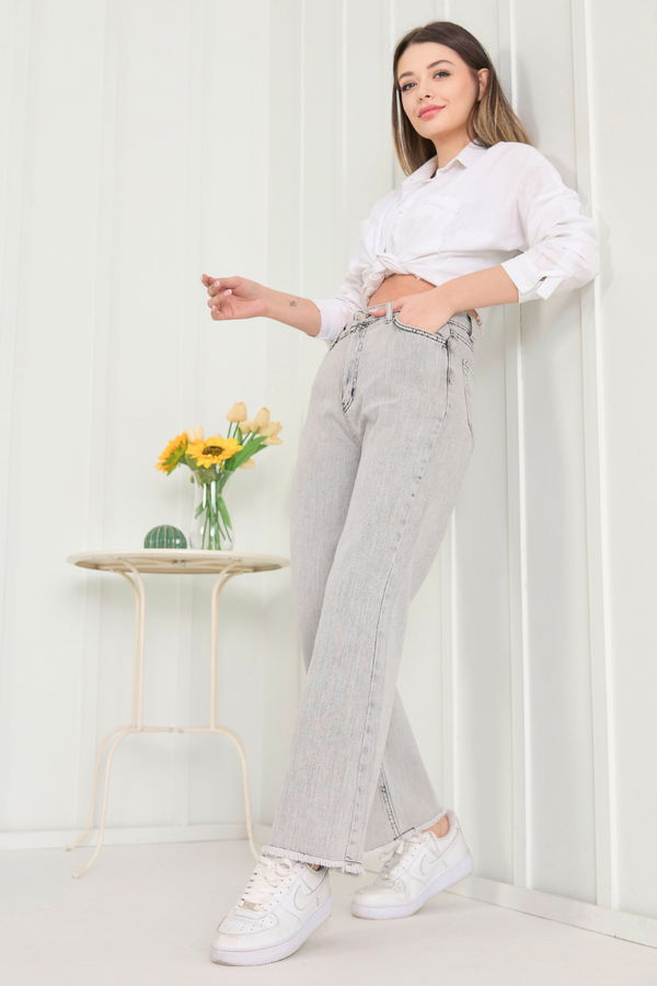Gabardin Pantolon Gri - 11396