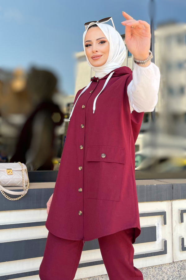Tunık Pantolon Bordo - 3707