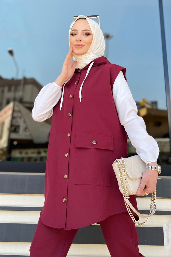 Tunık Pantolon Bordo - 3707