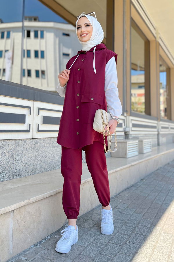 Tunık Pantolon Bordo - 3707