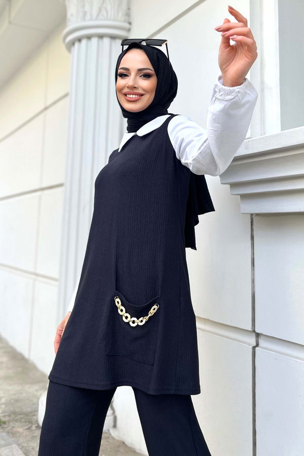 Tunik Pantolon Siyah - 11528