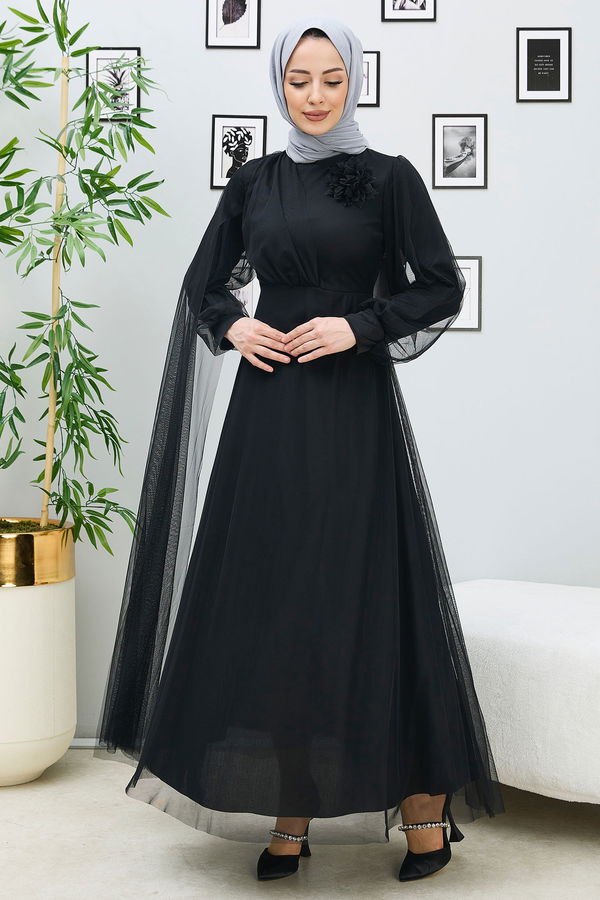 Abiye Elbise Siyah - 10311
