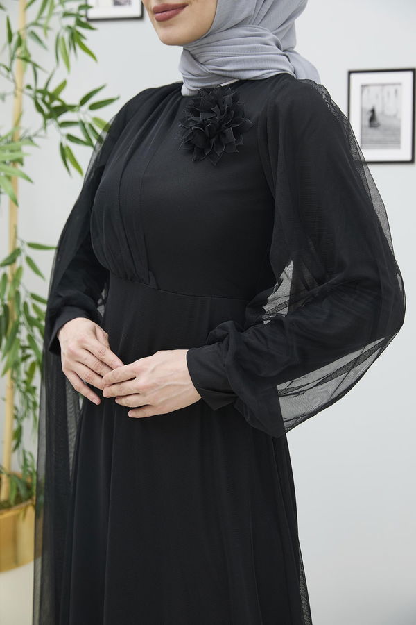 Abiye Elbise Siyah - 10311